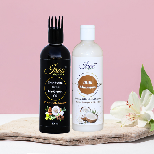 TRADITIONAL HERBAL HAIR GROWTH OIL + MILK SHAMPOO