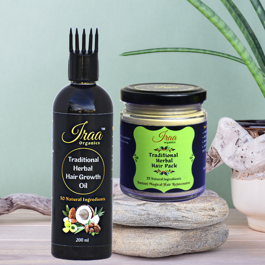 HERBAL HAIR GROWTH OIL + HERBAL HAIR PACK