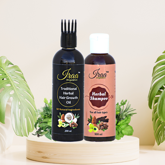 HERBAL HAIR GROWTH OIL + HERBAL SHAMPOO