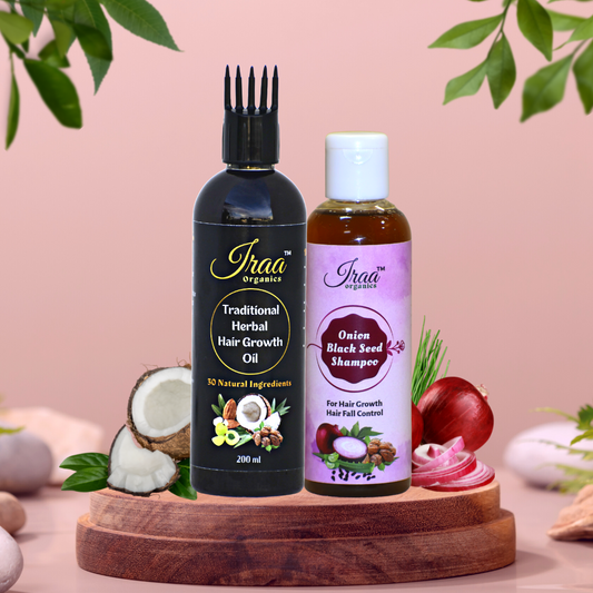 HERBAL HAIR GROWTH OIL + ONION BLACK SEED SHAMPOO